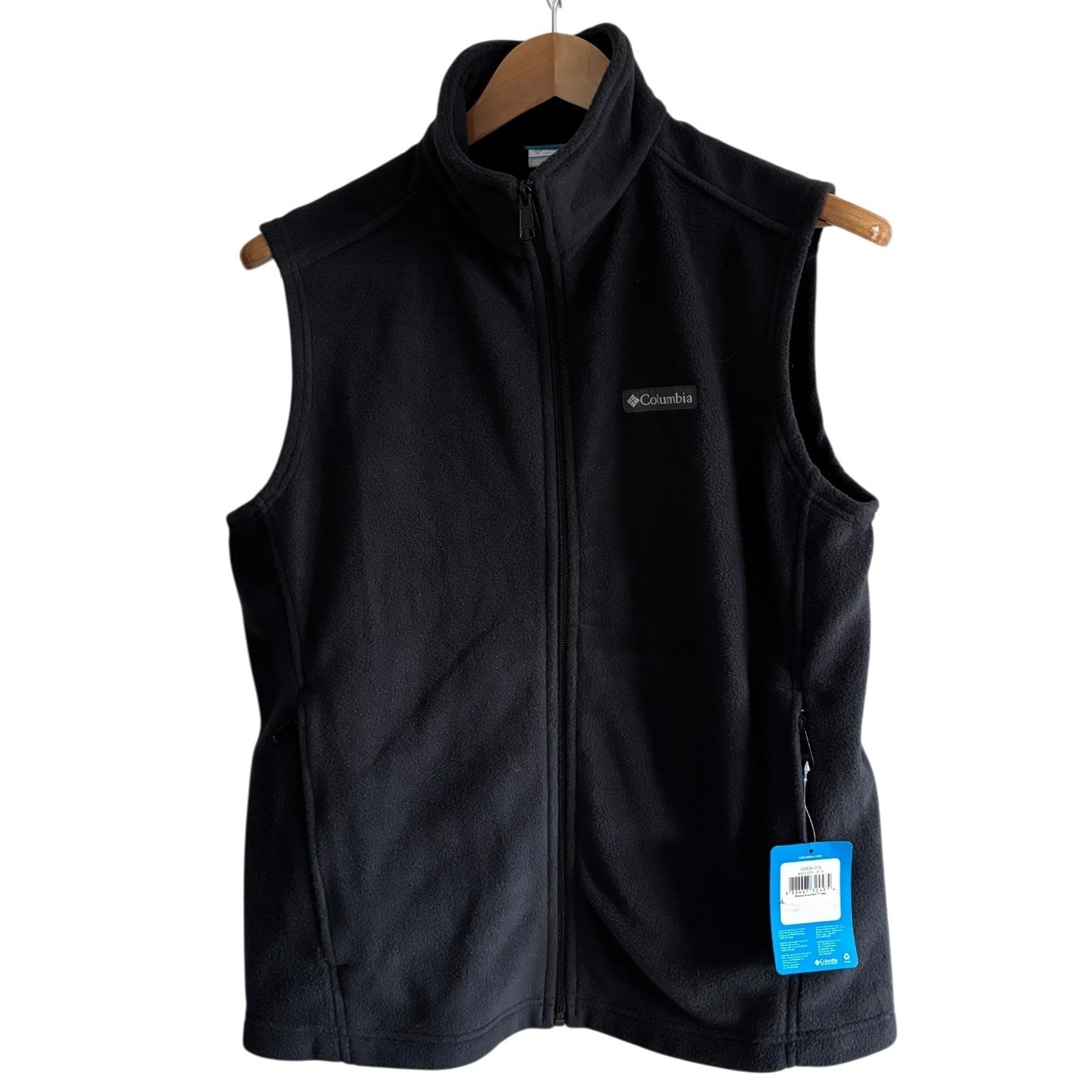 Columbia Mens Steens Mountain Fleece Vest Black Full Zip Jacket Wm1192-010 New